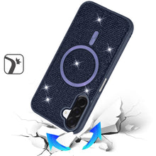 For Samsung A17 5G Case Magnetic Circle Full Bling Dazzle Cover + Tempered Glass
