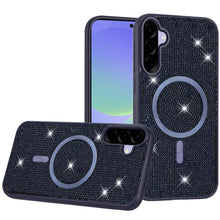For Samsung A36 Case Magnetic Circle Full Bling Dazzle Cover + Tempered Glass