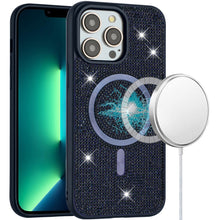 For iPhone 13 Pro Max 6.7 inch Case Magnetic Circle Full Bling Rhinestone Dazzle