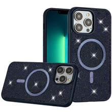 For iPhone 13 Pro Max 6.7 inch Case Magnetic Circle Full Bling Rhinestone Dazzle