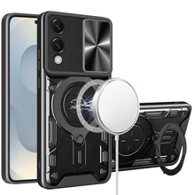 For Samsung S25 Edge Case Magnetic Ring Camera Lens Protection + Tempered Glass