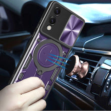 For Samsung S25 Edge Case Magnetic Ring Camera Lens Protection + Tempered Glass