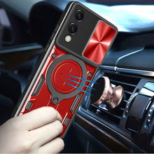 For Samsung S25 Edge Case Magnetic Ring Camera Lens Protection + Tempered Glass