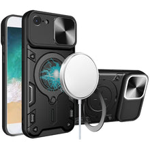 For iPhone 16e Case Magnetic Circle Ring Camera Lens Protection + Tempered Glass