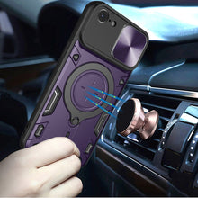 For iPhone 16e Case Magnetic Circle Ring Camera Lens Protection + Tempered Glass