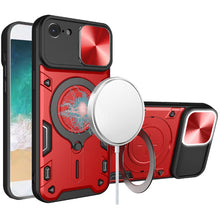 For iPhone 16e Case Magnetic Circle Ring Camera Lens Protection + Tempered Glass
