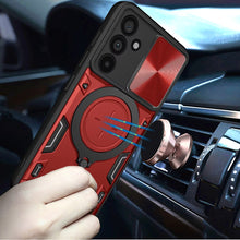 For Samsung S25 FE Case Magnetic Ring Camera Lens Protection + Tempered Glass