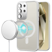 For Samsung Galaxy S24 Case Magnetic Circle Metal Glass Lens Hybrid Phone Cover