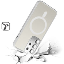 For Samsung Galaxy S24 Case Magnetic Circle Metal Glass Lens Hybrid Phone Cover