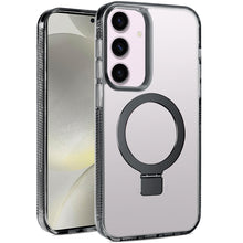 For Samsung S25+/S24+ Case Magnetic Circle Stand Translucent + Tempered Glass