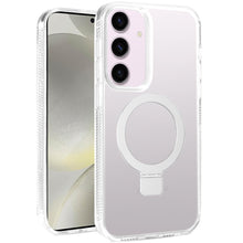 For Samsung S25+/S24+ Case Magnetic Circle Stand Translucent + Tempered Glass