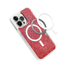 For iPhone 14 PRO Case Magnetic Circle Epoxy Full Colorful Glitter Phone Cover