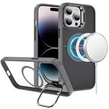 For iPhone 15 Pro Max Case Magnetic Circle Camera Lens Stand +2 Tempered Glass