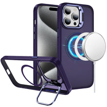 For iPhone 15 Pro Max Case Magnetic Circle Camera Lens Stand +2 Tempered Glass