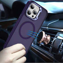 For iPhone 15 Pro Max Case Magnetic Circle Camera Lens Stand +2 Tempered Glass