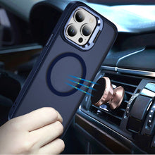 For iPhone 15 Pro Max Case Magnetic Circle Camera Lens Stand +2 Tempered Glass