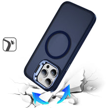 For iPhone 15 Pro Max Case Magnetic Circle Camera Lens Stand +2 Tempered Glass