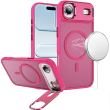 For iPhone Air Case Magnetic Circle with Metallic Lens Stand + Tempered Glass