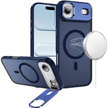 For iPhone Air Case Magnetic Circle with Metallic Lens Stand + Tempered Glass