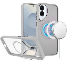 For Samsung S25 Edge Case Magnetic Circle Camera Lens Stand + Tempered Glass