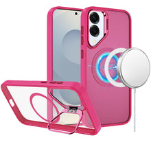 For Samsung S25 Edge Case Magnetic Circle Camera Lens Stand + Tempered Glass