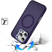 For iPhone 16 PRO MAX Case Magnetic Circle w/ Camera Lens Stand + Tempered Glass