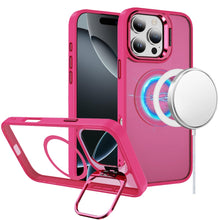 For iPhone 16 PRO MAX Case Magnetic Circle w/ Camera Lens Stand + Tempered Glass