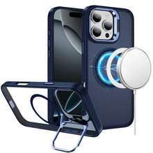 For iPhone 16 PRO MAX Case Magnetic Circle w/ Camera Lens Stand + Tempered Glass