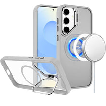For Samsung S25+/S24+ Case Magnetic Circle w/ Camera Lens Stand + Tempered Glass