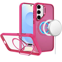 For Samsung S25+/S24+ Case Magnetic Circle w/ Camera Lens Stand + Tempered Glass