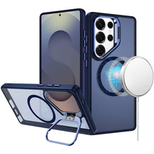 For Samsung S25 Ultra Case Magnetic Circle w/ Camera Lens Stand + Tempered Glass