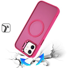 For iPhone 11 6.1 in. Case Magnetic Circle w/ Camera Lens Stand + Tempered Glass