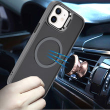 For iPhone 12/12 Pro Case Magnetic Circle w/ Camera Lens Stand + Tempered Glass