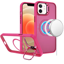 For iPhone 12/12 Pro Case Magnetic Circle w/ Camera Lens Stand + Tempered Glass