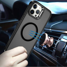 For iPhone 12 Pro Max Case Magnetic Circle w/ Camera Lens Stand + Tempered Glass