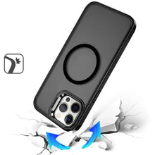 For iPhone 12 Pro Max Case Magnetic Circle w/ Camera Lens Stand + Tempered Glass