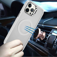 For iPhone 12 Pro Max Case Magnetic Circle w/ Camera Lens Stand + Tempered Glass