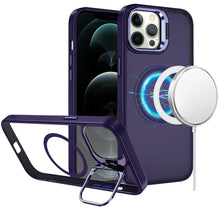 For iPhone 12 Pro Max Case Magnetic Circle w/ Camera Lens Stand + Tempered Glass
