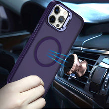 For iPhone 12 Pro Max Case Magnetic Circle w/ Camera Lens Stand + Tempered Glass