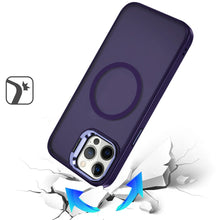 For iPhone 12 Pro Max Case Magnetic Circle w/ Camera Lens Stand + Tempered Glass