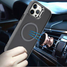 For iPhone 12 Pro Max Case Magnetic Circle w/ Camera Lens Stand + Tempered Glass
