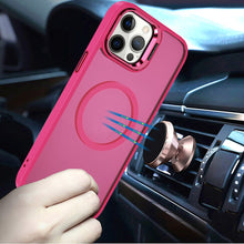 For iPhone 12 Pro Max Case Magnetic Circle w/ Camera Lens Stand + Tempered Glass