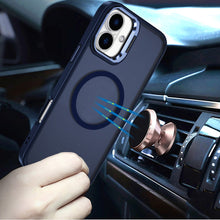 For iPhone 17 Case Magnetic Circle with Metallic Lens Stand + Tempered Glass