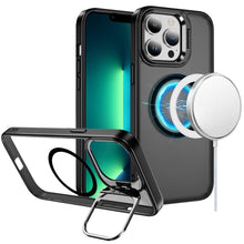 For iPhone 13 Pro Max 6.7 inch Case Magnetic Circle with Rear Camera Lens Stand