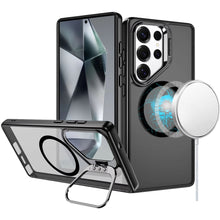 Samsung Galaxy S24 Ultra Case Magnetic Circle w/ Camera Lens Cover and Stand