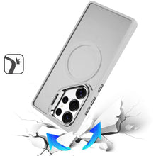 Samsung Galaxy S24 Ultra Case Magnetic Circle w/ Camera Lens Cover and Stand