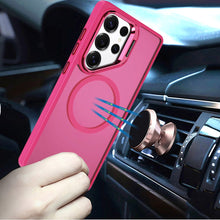 Samsung Galaxy S24 Ultra Case Magnetic Circle w/ Camera Lens Cover and Stand