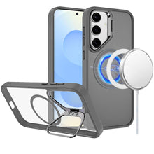 For Samsung S25/S24 Case Magnetic Circle with Camera Lens Stand + Tempered Glass