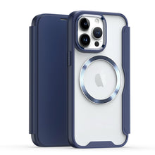 For iPhone 15 Case Bank Card Flap Folio Cover Magnetic Circle + 2 Tempered Glass