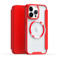 For iPhone 15 Case Bank Card Flap Folio Cover Magnetic Circle + 2 Tempered Glass